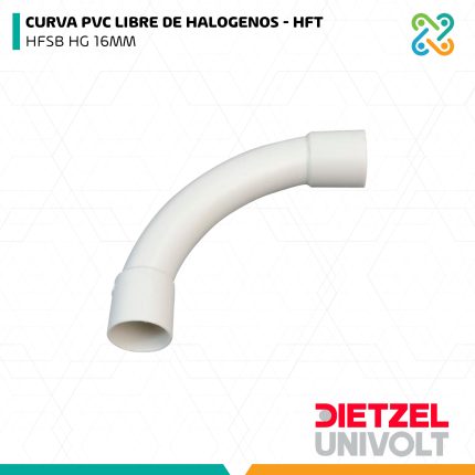 CURVA PVC LIBRE DE HALOGENOS - HFT HFSB HG 16MM DIETZEL UNIVOLT