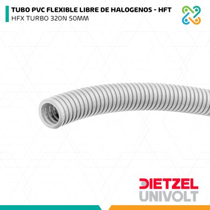 TUBO PVC FLEXIBLE LIBRE DE HALOGENOS - HFT HFX TURBO 320N 50MM DIETZEL UNIVOLT