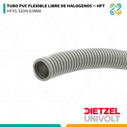 TUBO PVC FLEXIBLE LIBRE DE HALOGENOS – HFT HFXS TURBO 320N 63MM DIETZEL UNIVOLT