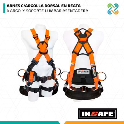 ARNES C/ARGOLLA DORSAL EN REATA 4 ARGO. Y SOPORTE LUMBAR ASENTADERA INSAFE