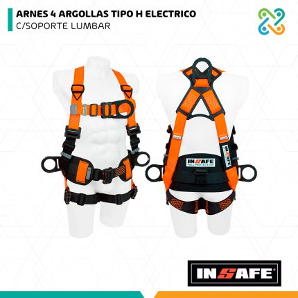 ARNES 4 ARGOLLAS TIPO H ELECTRICO C/SOPORTE LUMBAR INSAFE