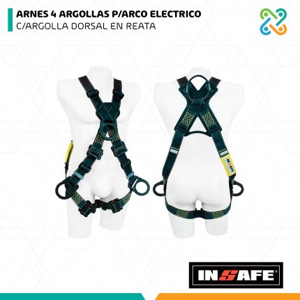 ARNES 4 ARGOLLAS P/ARCO ELECTRICO C/ARGOLLA DORSAL EN REATA INSAFE