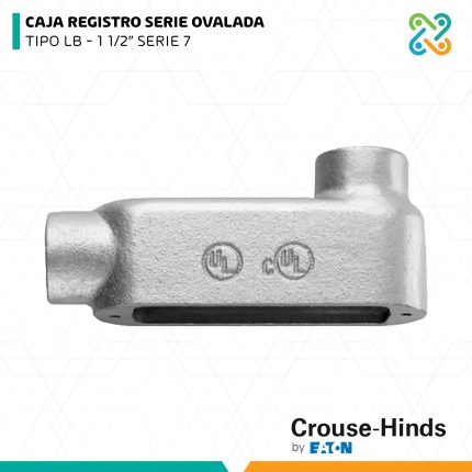 CAJA REGISTRO SERIE OVALADA TIPO LB 1 1/2" SERIE 7 CROUSE HINDS