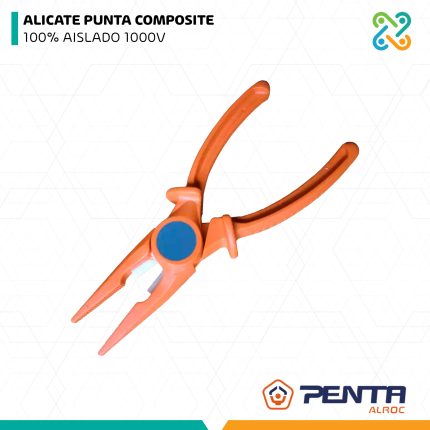 ALICATE PUNTA COMPOSITE 100% AISLADO 1000V PENTA ALROC