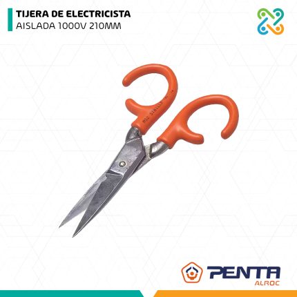 TIJERA DE ELECTRICISTA AISLADA 1000V 210MM PENTA ALROC