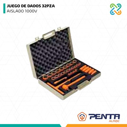 JUEGO DE DADOS 32PZA AISLADO 1000V PENTA ALROC