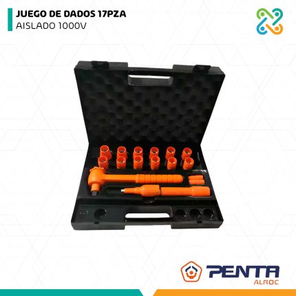 JUEGO DE DADOS 17PZA AISLADO 1000V PENTA ALROC