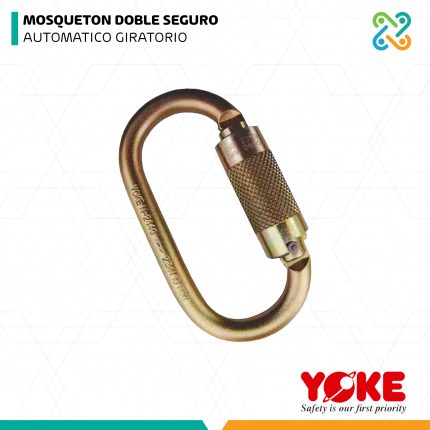 MOSQUETON DOBLE SEGURO AUTOMATICO GIRATORIO YOKE