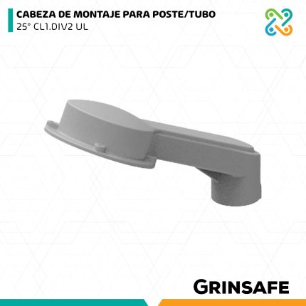 CABEZA DE MONTAJE PARA POSTE/TUBO 25° CL1.DIV2 UL GRINSAFE