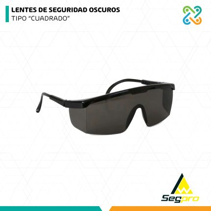 LENTES DE SEGURIDAD OSCUROS TIPO "CUADRADO" SEGPRO