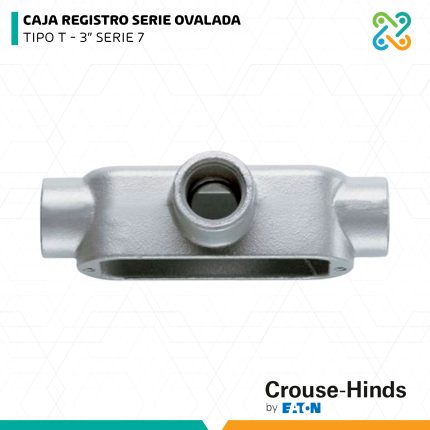 CAJA REGISTRO SERIE OVALADA TIPO T 3" SERIE 7 CROUSE HINDS