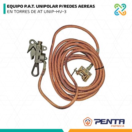EQUIPO P.A.T. UNIPOLAR P/REDES AEREAS EN TORRES DE AT UNIP-HV-3 PENTA FAMECA