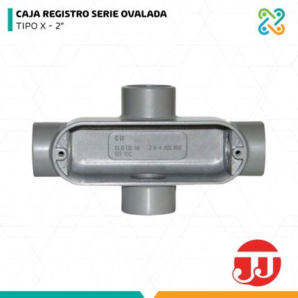 CAJA REGISTRO SERIE OVALADA TIPO X 2" JJ