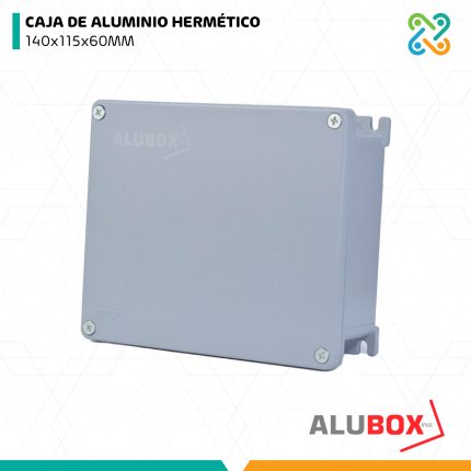 CAJA DE ALUMINIO HERMÉTICO 140x115x60MM ALUBOX