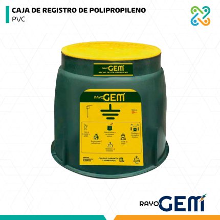 CAJA DE REGISTRO DE POLIPROPILENO PVC RAYO GEM