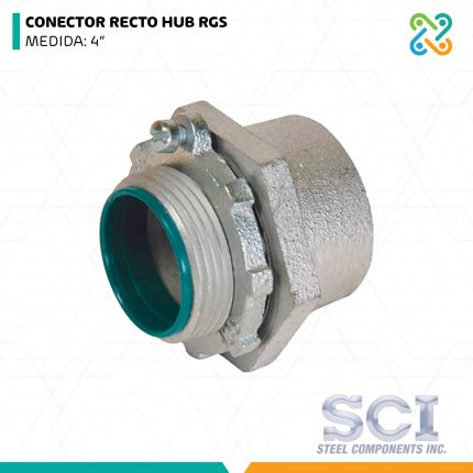 CONECTOR RECTO HUB RGS MEDIDA: 4” SCI