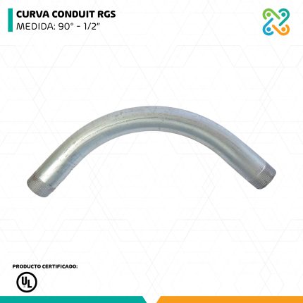 CURVA CONDUIT RGS MEDIDA: 90° - 1/2” UL