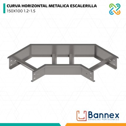 CURVA HORIZONTAL METALICA ESCALERILLA 150X100 1.2-1.5 BANNEX