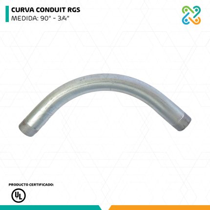 CURVA CONDUIT RGS MEDIDA: 90° - 3/4” UL