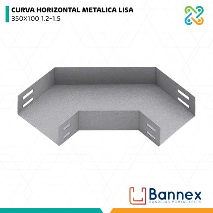 CURVA HORIZONTAL METALICA LISA 350X100 1.2-1.5 BANNEX