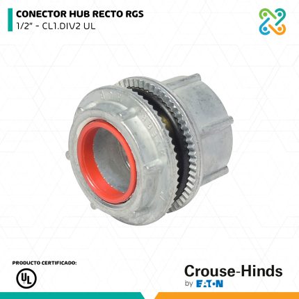 CONECTOR HUB RECTO RGS 1/2” - CL1.DIV2 UL CROUSE HINDS