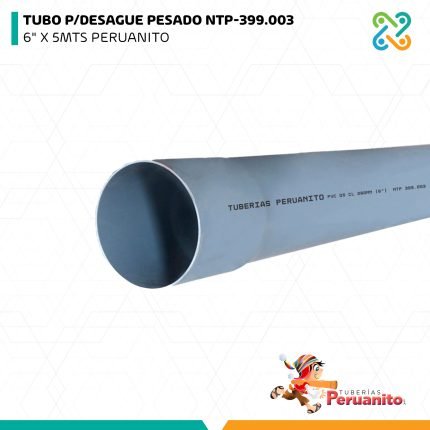 TUBO P/DESAGUE PESADO NTP-399.003 6" X 5MTS PERUANITO