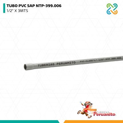 TUBO PVC SAP NTP-399.006 1/2" X 3MTS PERUANITO