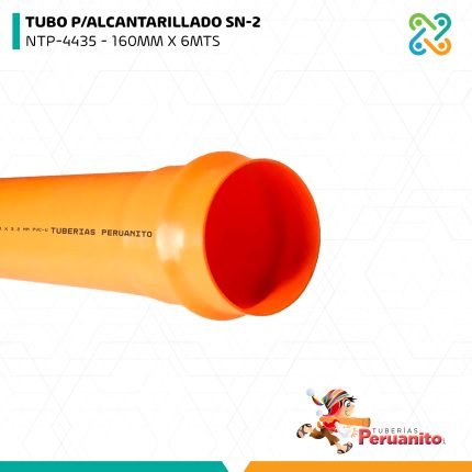 TUBO P/ALCANTARILLADO SN-2 NTP-4435 - 160MM X 6MTS PERUANITO