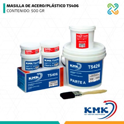 MASILLA DE ACERO/PLÁSTICO TS406 CONTENIDO: 500 GR KMK