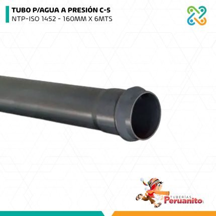 TUBO P/AGUA A PRESIÓN C-5 NTP-ISO 1452 - 160MM X 6MTS PERUANITO